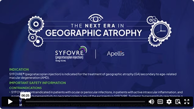 Video thumbnail: SYFOVRE mechanism of action — The Next Era in Geographic Atrophy